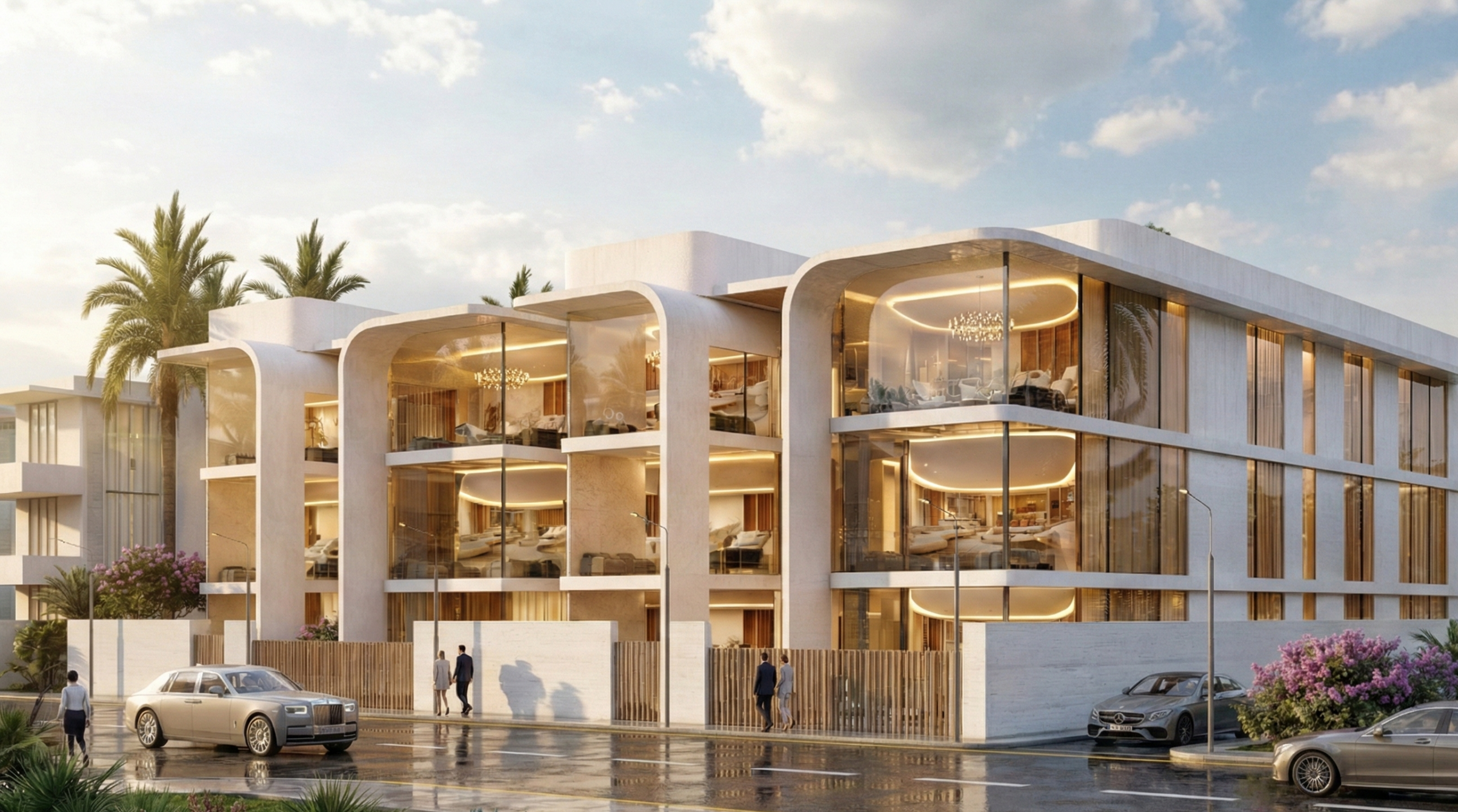 Nad Al Shiba Mansions — sculptural private residences, Dubai